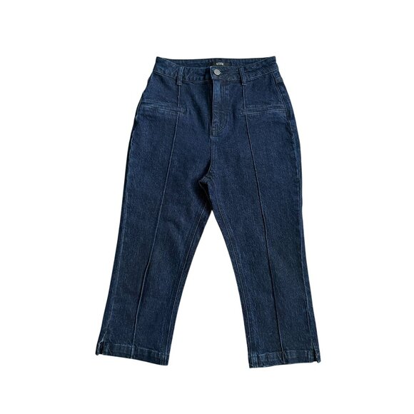 AFRM Dark Wash Denim Crop Jeans Pants Size 26 - Picture 6 of 7
